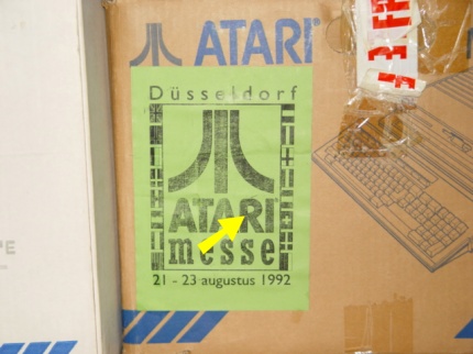 [Photo: Atari Computer GmbH version of Atari logo]