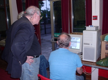 [Photo: Peter West and Mark Branson]