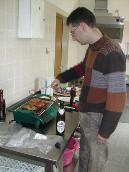 [Photo: Wizard making breakfast]