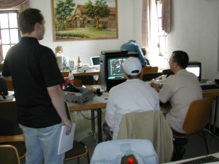 [Photo: Centipede competition]