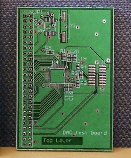 [Photo: DAC test board]