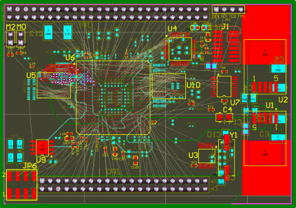 [Image: SuperVidel PCB layout]