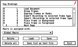 [Screen-shot: Key bindings]