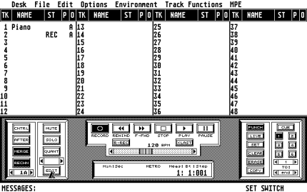 [Screen-shot: Track view screen]