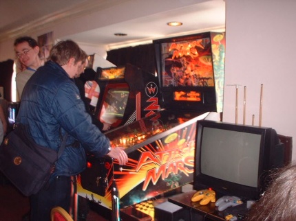 [Photo: Attack from Mars pinball]