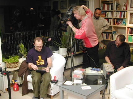 [Photo: Setting up the shot of Gunnar]