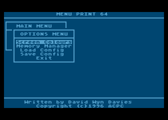 [Screen-shot: Menu Print]