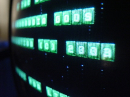 [Photo: Live screen-shot of RG production 2003]