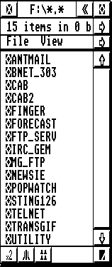 [Screen-shot: Partition F on the STE]