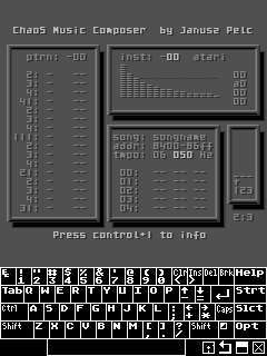 [Screen-shot: iPaq Chaos Music Composer]