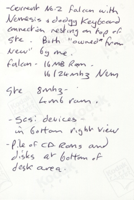[Photo: Chris Holland's system 2 spec]