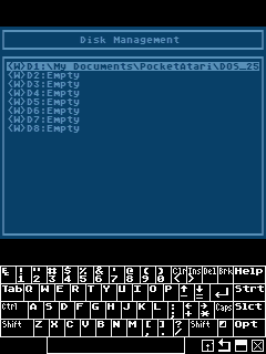 [Screen-shot: iPaq disk management]