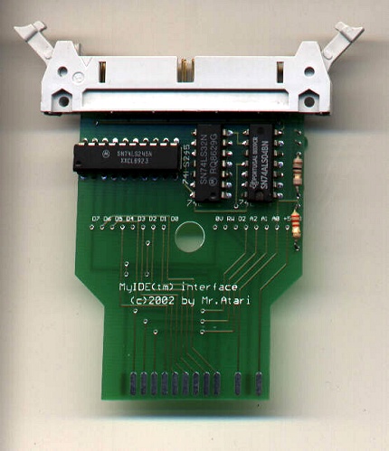 [Photo: MyIDE production PCB]