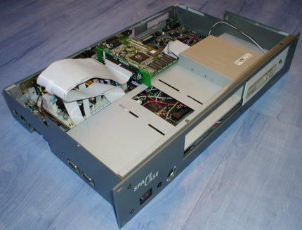 [Photo: Space Case with drive tray mounted]