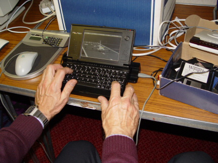 [Photo: Paul's flight simulator]