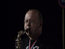 [Photo: Jos playing sax]