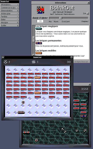 [Screen-shot: BoinkOut on a NeXT machine]