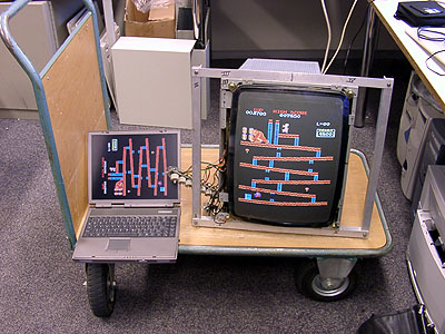 [Photo: Test set-up for the monitor]