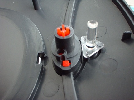 [Photo: Power light and switch fitting]