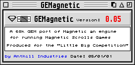 [Screen-shot: GEM Magnetic welcome screen]