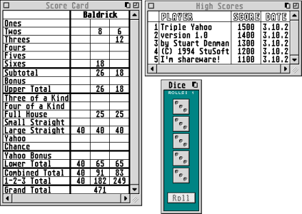[Screen-shot: Triple Yahoo in action]