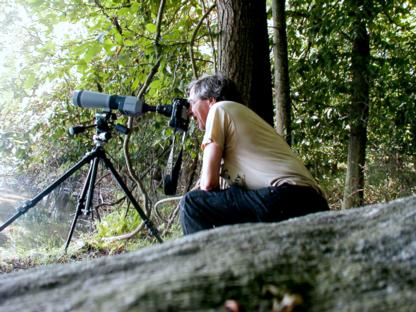 [Photo: Dave at the 'scope]