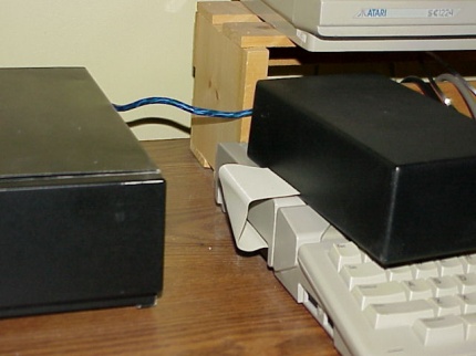 [Photo: EtherNEC interface connected to STE]