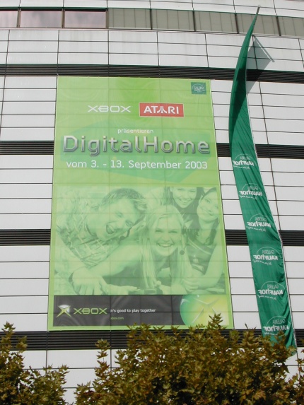 [Photo: Large Xbox banner]