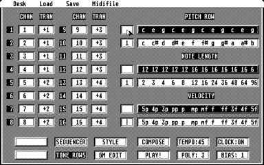 Screen shot of Schoenberg in action