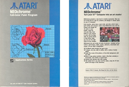 [Photo: Neochrome box front and rear artwork]