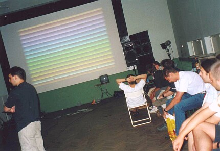 [Photo: Real-time coding result]