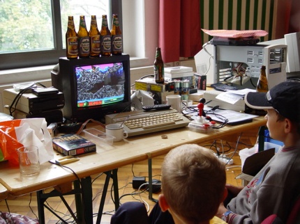 [Photo: Children playing Worms]