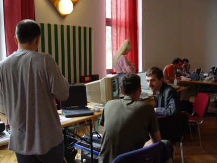 [Photo: Czechs talking]