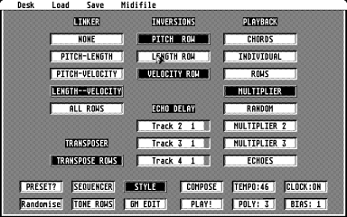 Screen shot of Schoenberg in action