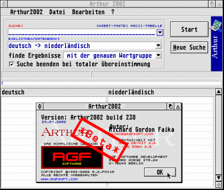 [Screen-shot: Arthur 2002]