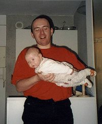 [Photo: Rafal with daughter, Pola]