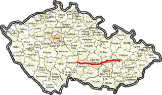 Mapa trasy cykloakce JIHLAVA 2004