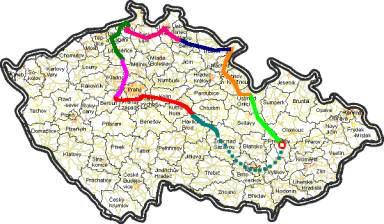 Klikac� mapa �R s vyzna�en�m NONAME OPEN 98